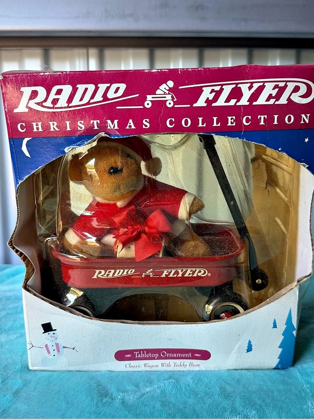 Radio Flyer Christmas Collection Tabletop Ornament Red & White Fair